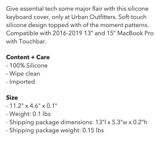 UO MacBook PRO Printed Keyboard Cover - Picture 4 of 4